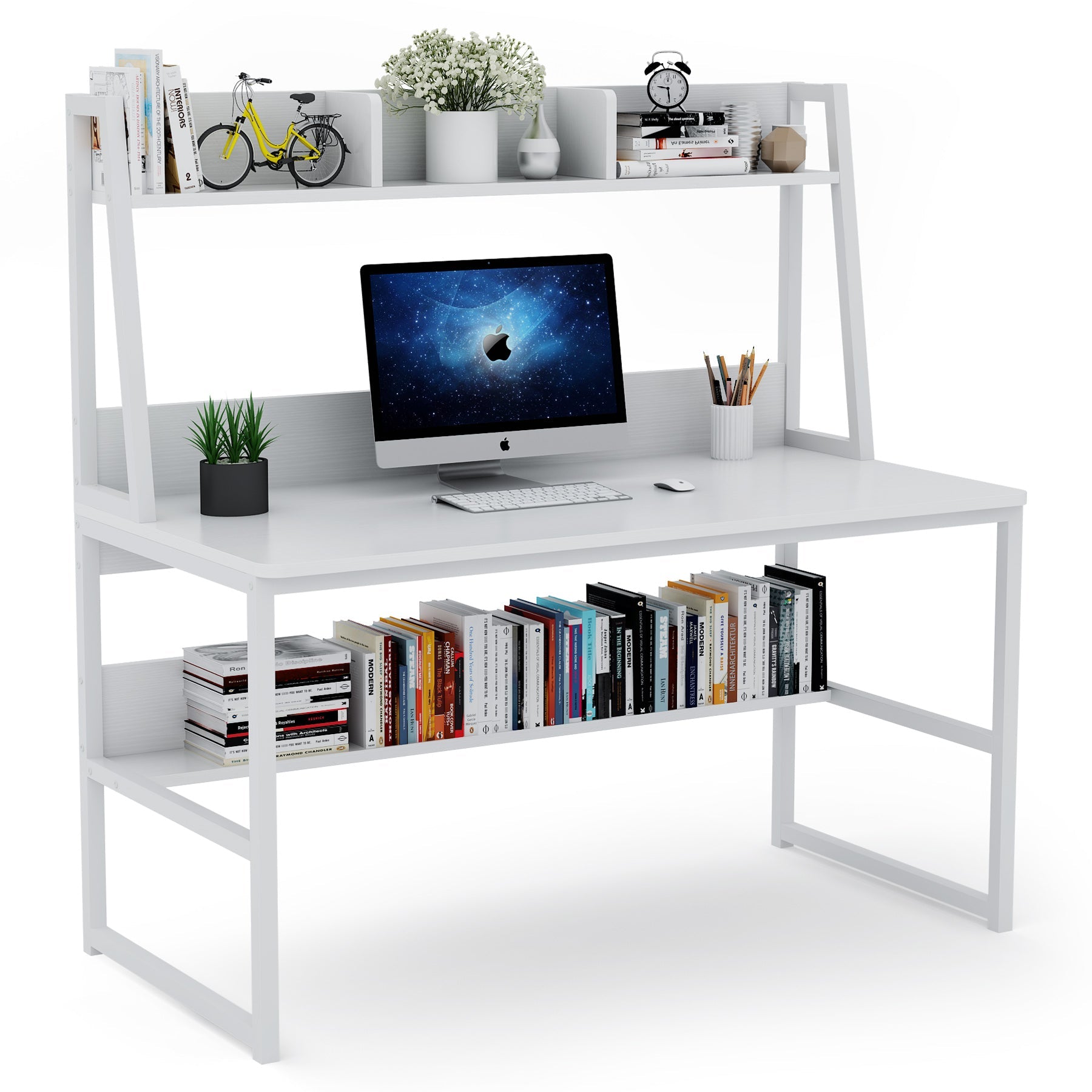 Computer Desk with Hutch